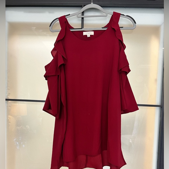 Umgee 2xl cut out shoulder blouse perfect for gameday - Picture 3 of 5